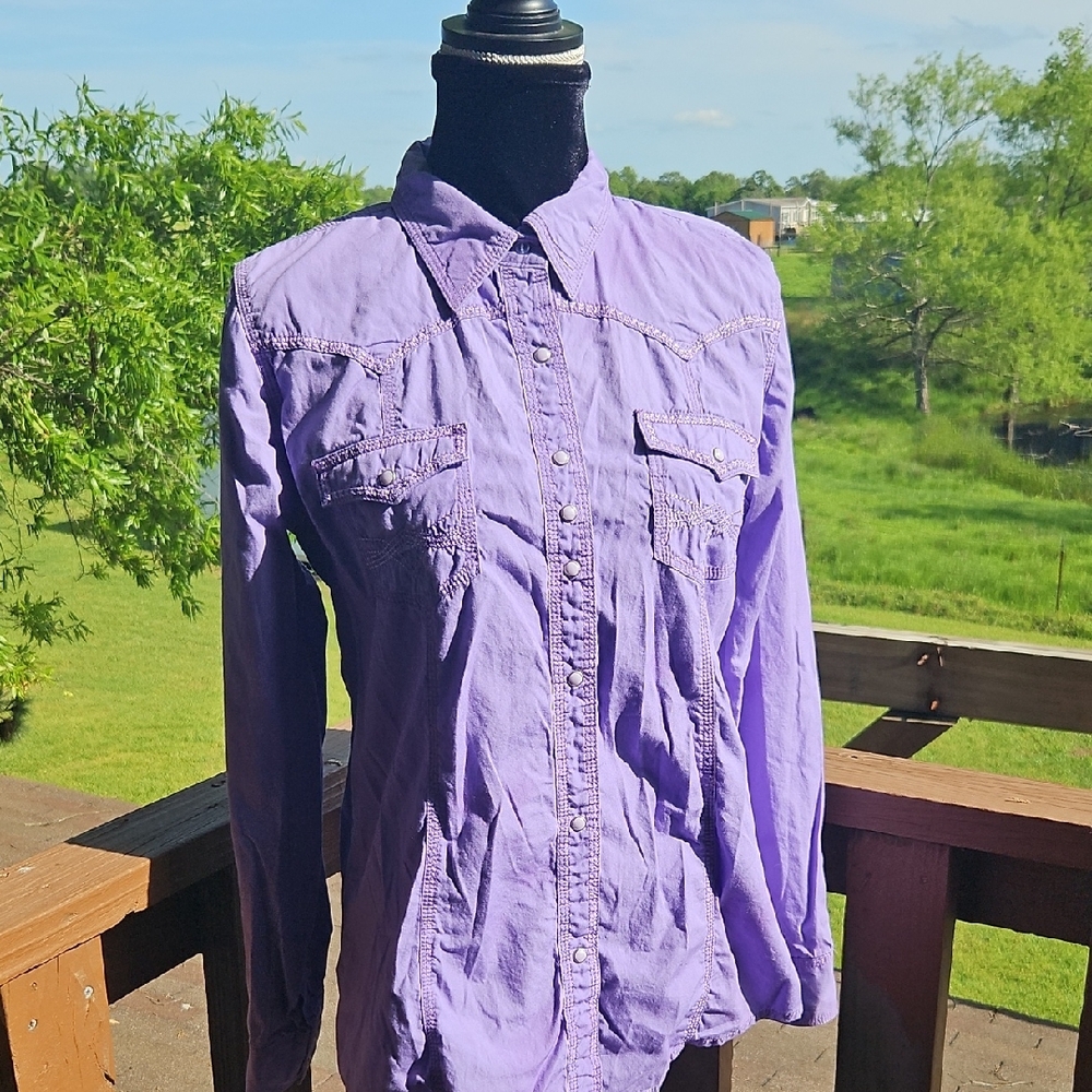 Purple Women's Western Shirt
